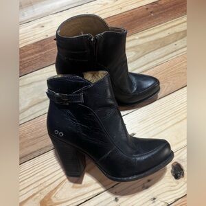 BED|STU Black Heeled Leather Boots
